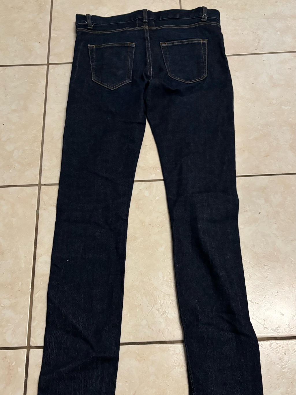 Saint Laurent Men's Slim Dark Indigo Jeans Tagged 28 Waist Fits Up To A 30